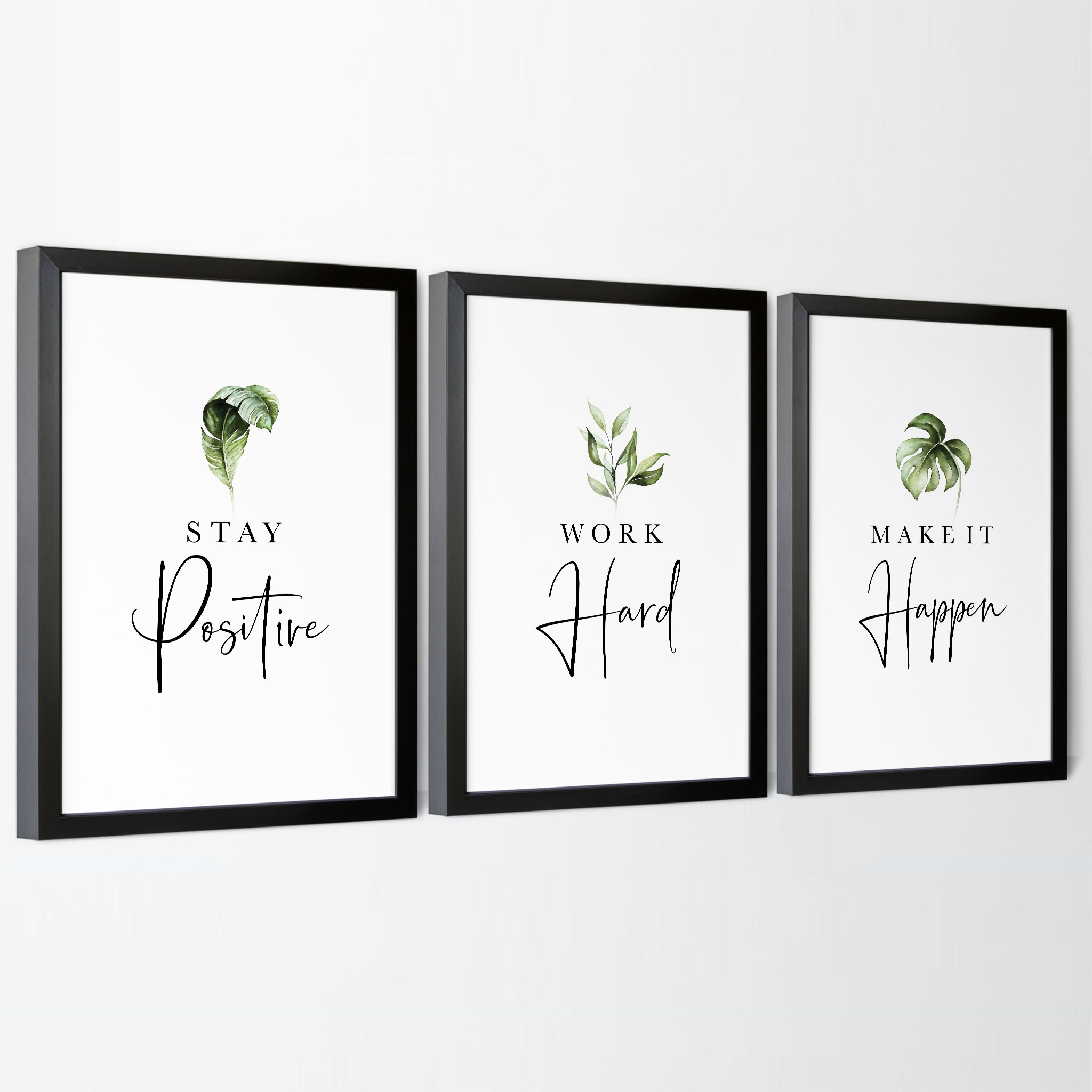 Stay Positive, Work Hard, Make It Happen Set of 3 Printable Artwork - Image 2