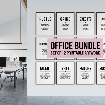 Set of 12 Definition Printable Artwork