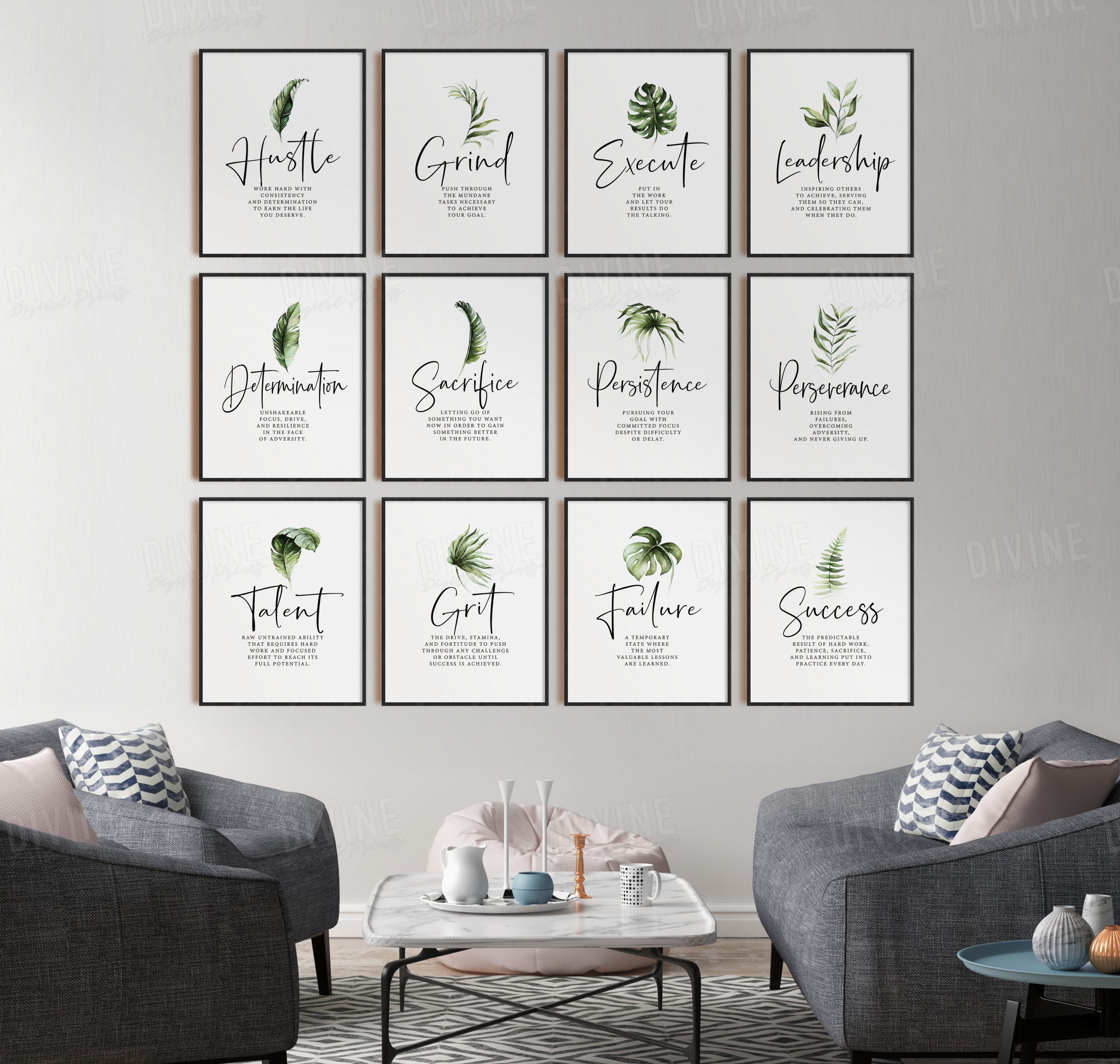 Set of 12 Definition Printable Artwork - Image 2