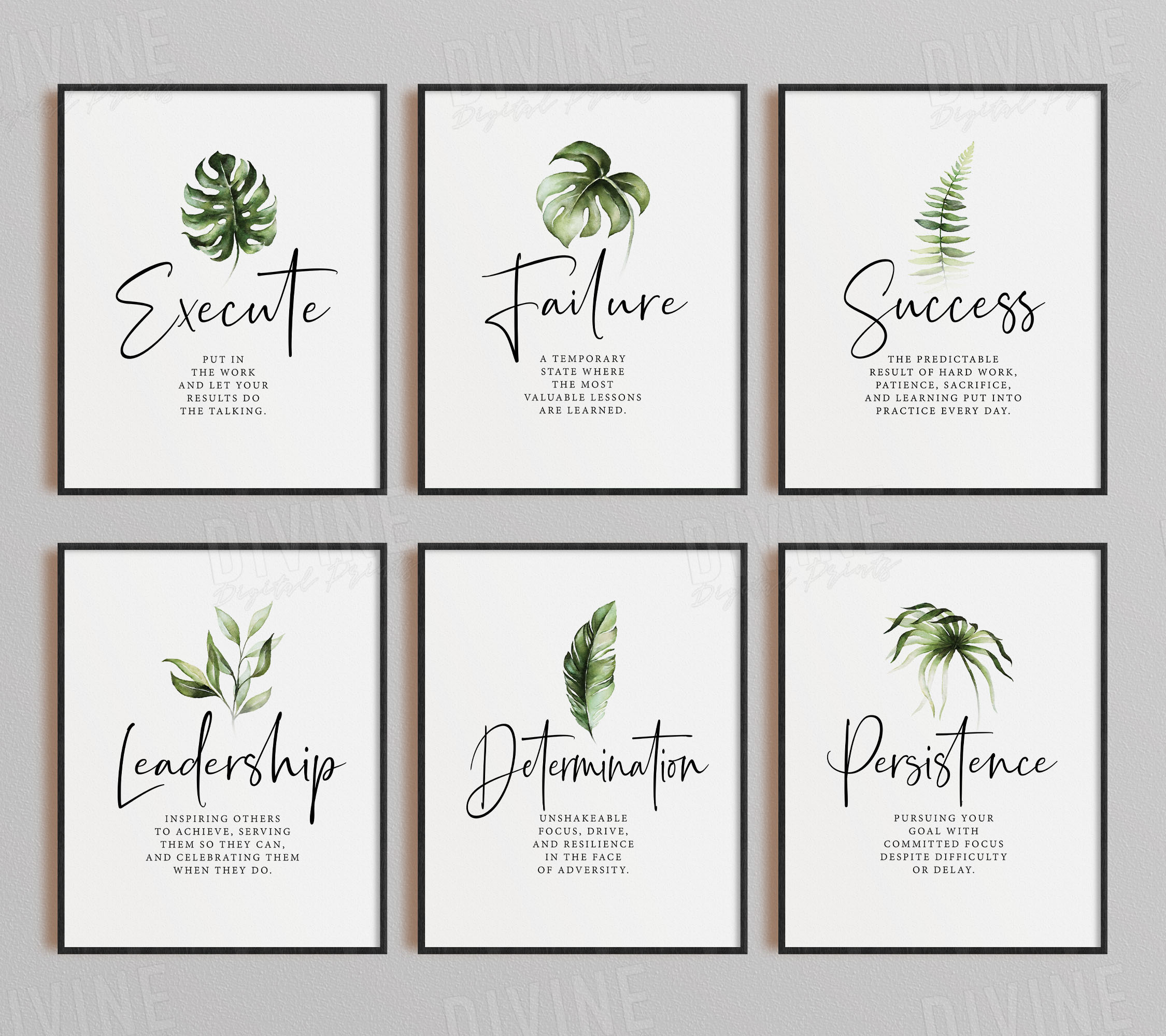 Set of 6 Definition Printable Artwork