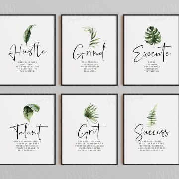 Set of 6 Definition Printable Artwork