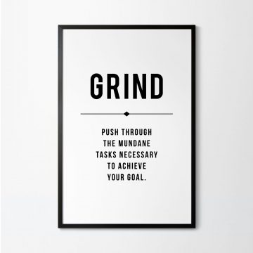 Grind Definition Printable Artwork