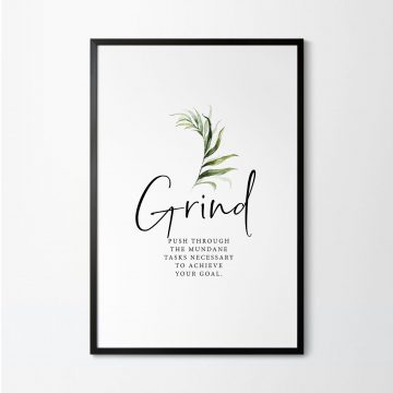 Grind Definition Printable Artwork